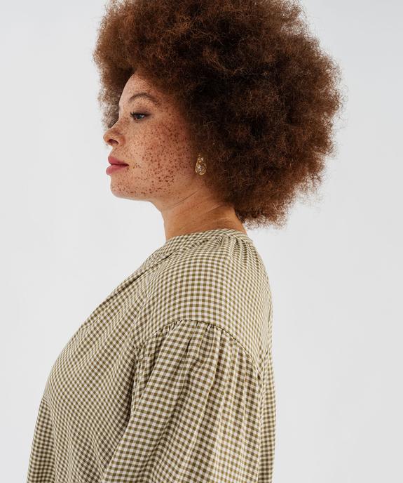 Blouse à motif vichy femme grande taille vue1 - GEMO (G TAILLE) - GEMO