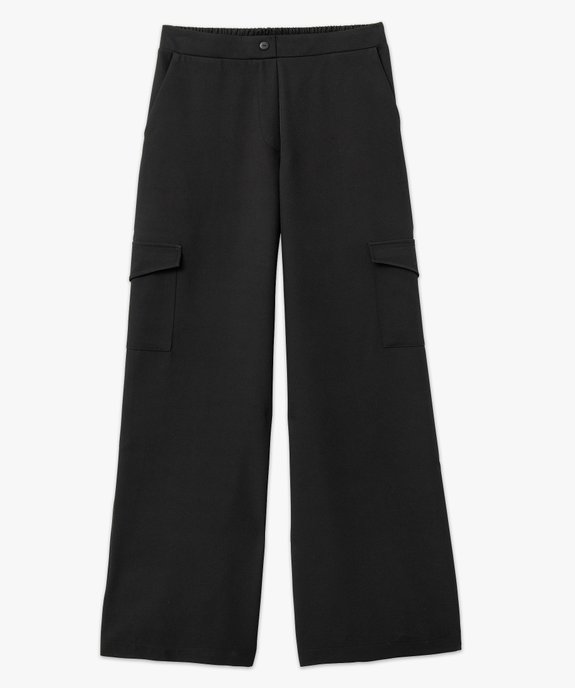 Pantalon large avec poches à rabat sur les cuisses femme vue4 - GEMO(FEMME PAP) - GEMO