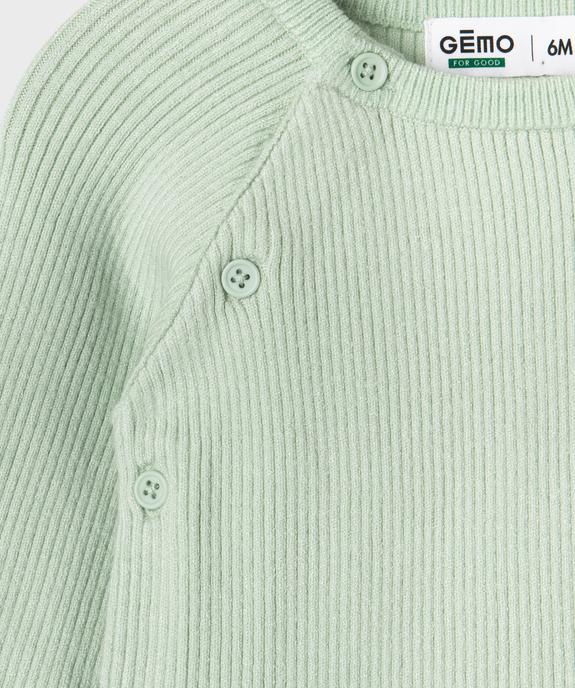 Ensemble 2 pièces en maille bébé fille : pull et pantalon vue2 - GEMO 4G BEBE - GEMO
