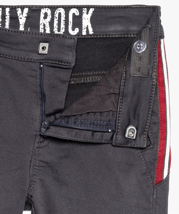 Pantalon garçon épais et stretch à rayures vue3 - GEMO (ENFANT) - GEMO
