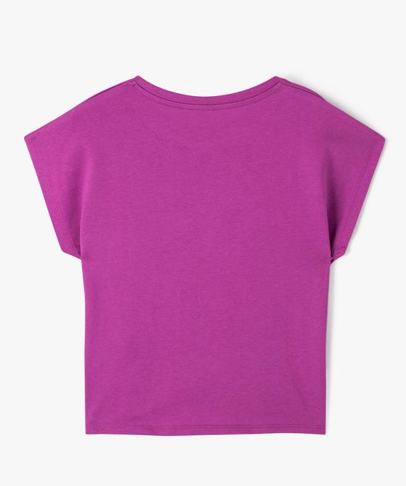 Tee-shirt fille à manches courtes avec motif pailleté - Disney vue3 - DISNEY DTR - GEMO
