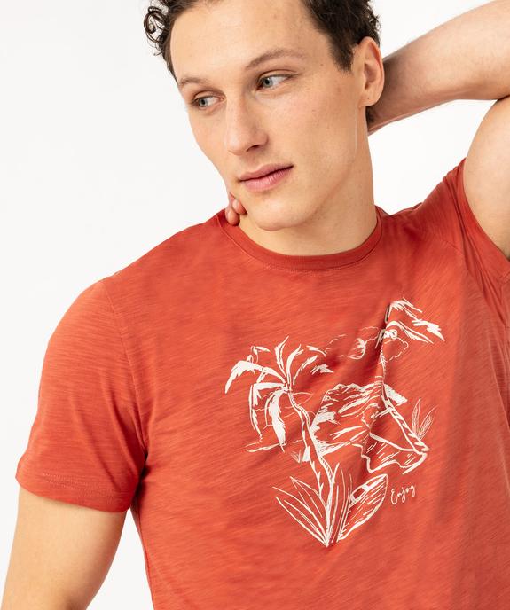 Tee-shirt à manches courtes à motif palmiers homme vue5 - GEMO (HOMME) - GEMO