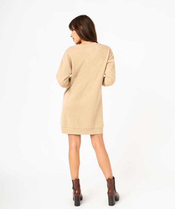 Robe sweat en molleton doux femme vue3 - GEMO(FEMME PAP) - GEMO