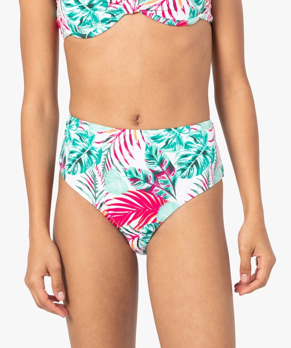 Bas de maillot de bain femme forme culotte taille haute vue1 - GEMO (PLAGE) - GEMO