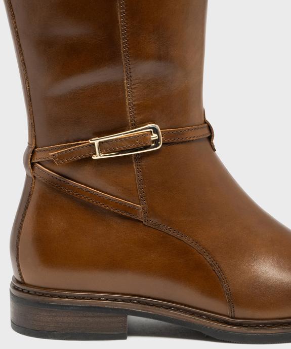 Bottes dessus cuir avec bride cheville femme - Tanéo vue6 - TANEO GEMO FOR GOOD - GEMO