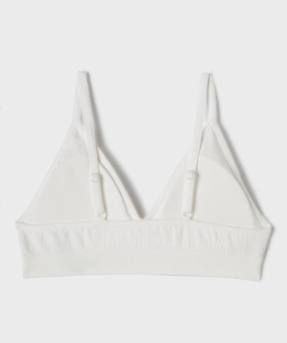 Brassière à fines bretelles avec mousses amovibles fille vue3 - GEMO 4G FILLE - GEMO
