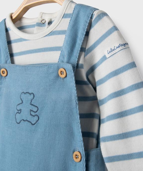 Ensemble 2 pièces body et salopette bébé garçon - LuluCastagnette vue2 - LULUCASTAGNETTE - GEMO