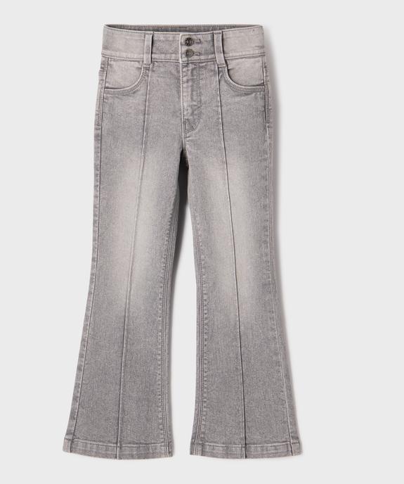 Jean flare taille ajustable en coton stretch fille vue1 - GEMO 4G FILLE - GEMO