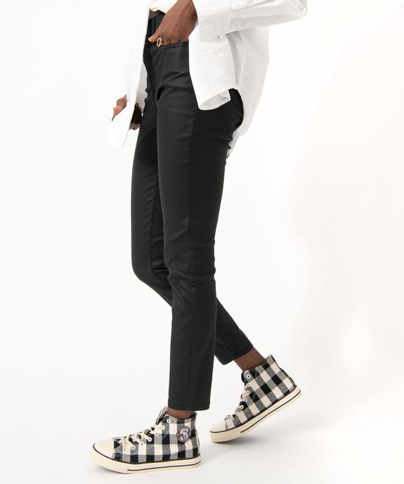 Pantalon enduit taille haute coupe skinny push-up femme vue1 - GEMO 4G FEMME - GEMO