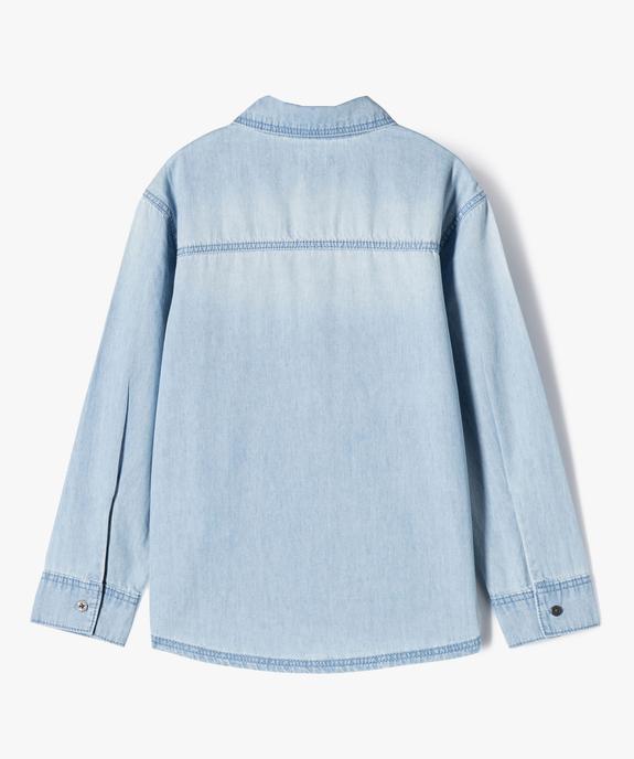 Chemise manches longues en toile de chambray fine garçon vue4 - GEMO (ENFANT) - GEMO