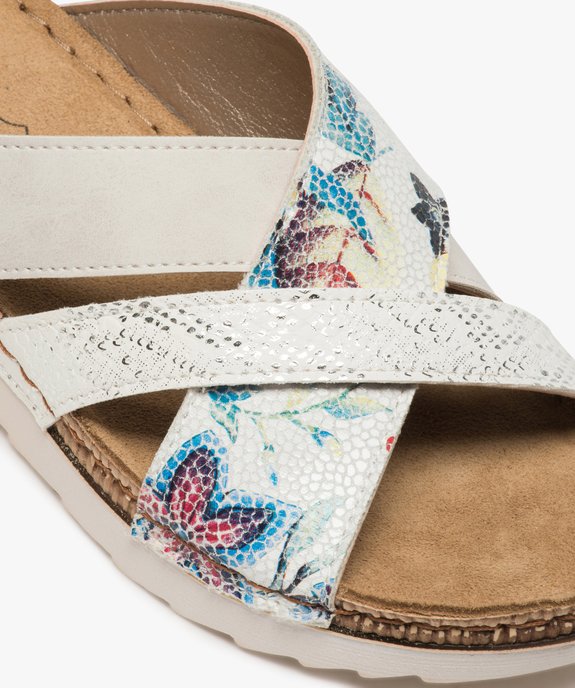 Mules confort femme à larges brides croisées vue6 - GEMO (CONFORT) - GEMO