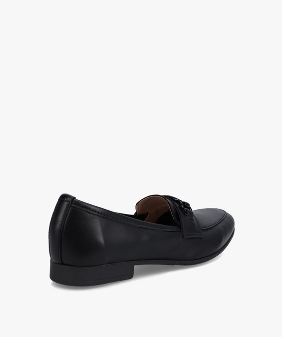 Mocassins femme à talon plat dessus cuir uni - Tanéo vue5 - TANEO - GEMO