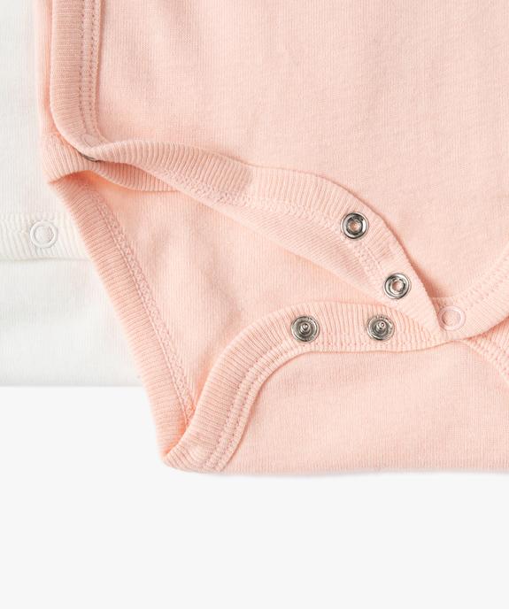 Body bébé à manches courtes et fermeture croisée (lot de 5) vue3 - GEMO 4G BEBE - GEMO
