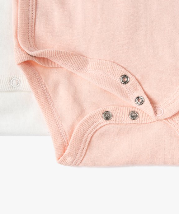 Body bébé à manches courtes et fermeture croisée (lot de 5) vue3 - GEMO 4G BEBE - GEMO