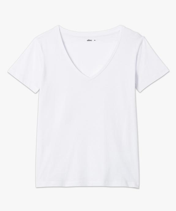 Tee-shirt femme avec large col V vue4 - GEMO(FEMME PAP) - GEMO