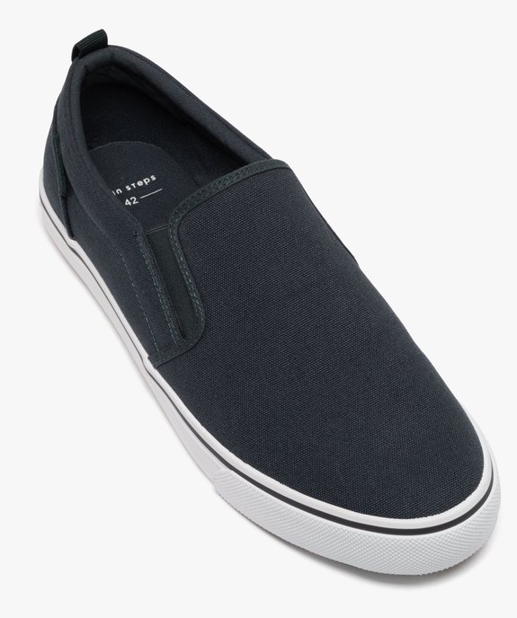 Baskets en toile à enfiler style slippers homme - Urban Steps vue6 - URBAN STEPS - GEMO
