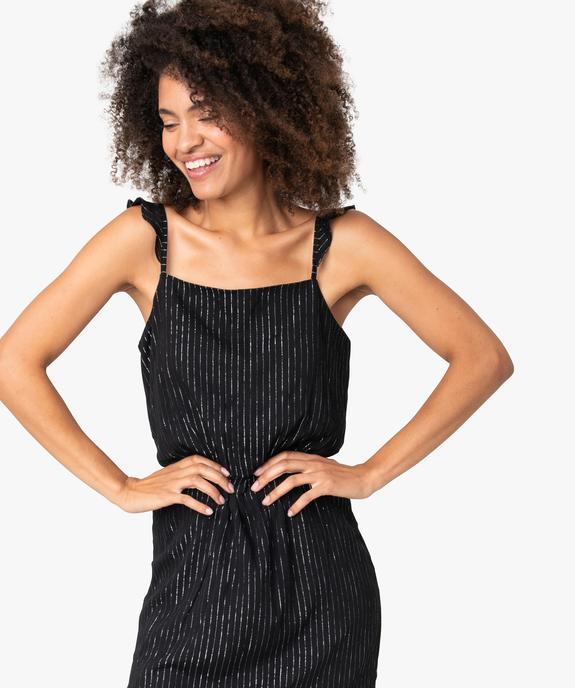 Robe femme à bretelles et rayures brillantes vue1 - GEMO(FEMME PAP) - GEMO