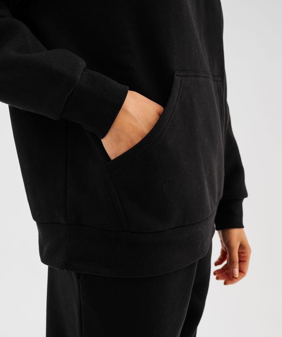 Sweat à capuche en molleton uni femme vue3 - GEMO 4G FEMME - GEMO