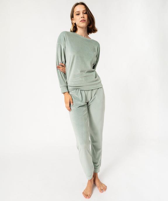 Pyjama en velours côtelé femme vue2 - GEMO(HOMWR FEM) - GEMO
