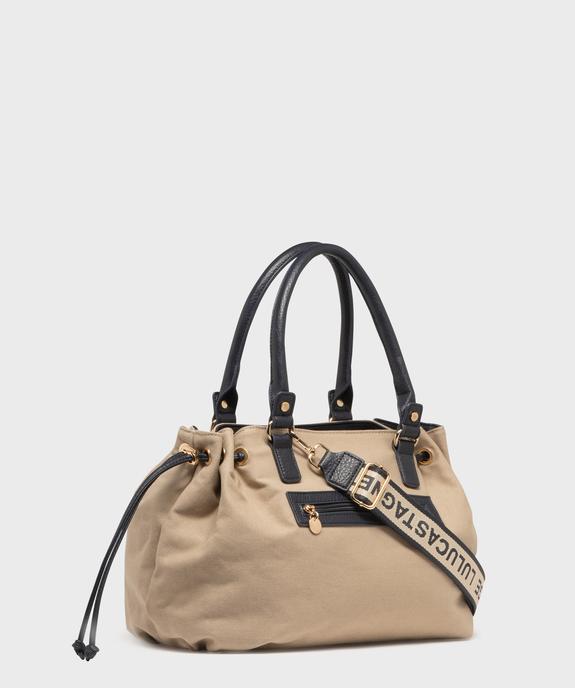 Sac en toile avec bandoulière amovible femme - LuluCastagnette vue2 - LULU CASTAGNETT - GEMO