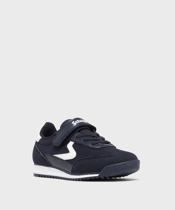 Baskets basses à lacets élastiques et scratch garçon - Schott vue2 - SCHOTT - GEMO