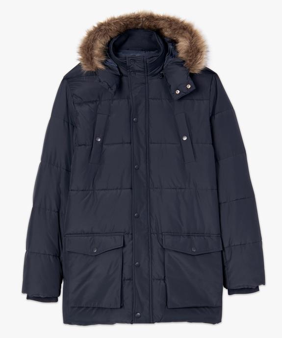 Parka homme matelassée avec capuche amovible vue4 - GEMO (HOMME) - GEMO