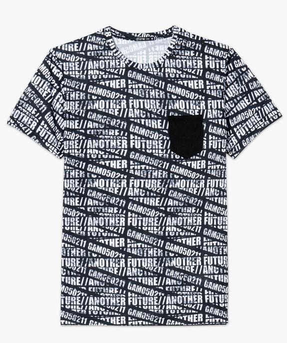 Tee-shirt manches courtes imprimé sur l'ensemble vue4 - GEMO (HOMME) - GEMO