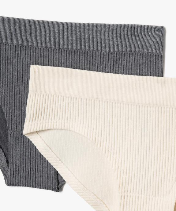 Culotte en maille côtelée fille (lot de 2) - GEMO (ENFANT) Culotte en maille côtelée fille (lot de 2) vue2 - GEMO (ENFANT) - GEMO