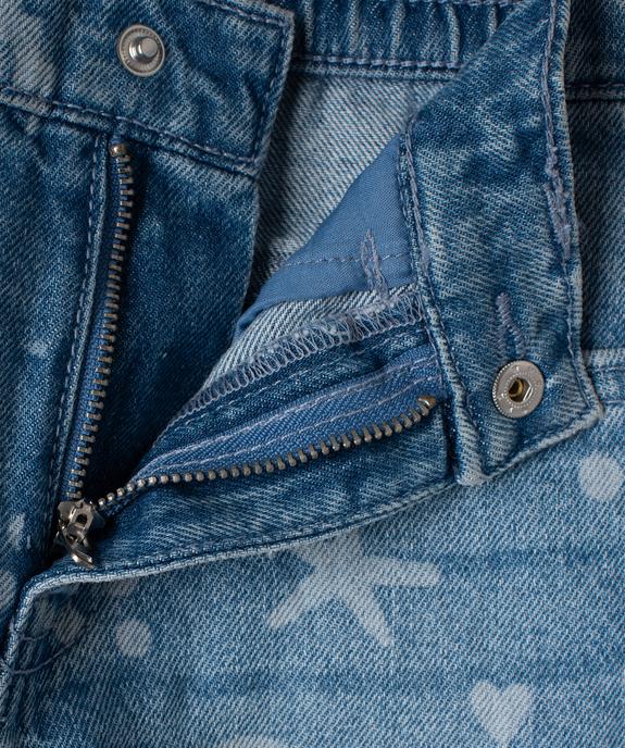 Jean à motifs coeurs coupe ample fille vue2 - GEMO 4G FILLE - GEMO