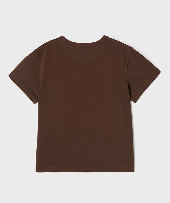 Tee-shirt manches courtes et col rond en coton épais garçon vue3 - GEMO 4G GARCON - GEMO