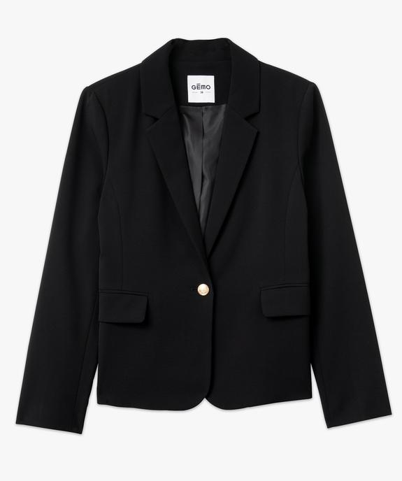 Veste blazer unie à bouton métallique femme vue4 - GEMO(FEMME PAP) - GEMO