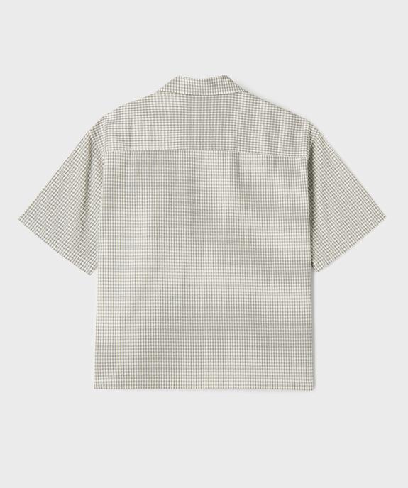 Chemise manches courtes à carreaux garçon vue3 - GEMO (JUNIOR) - GEMO