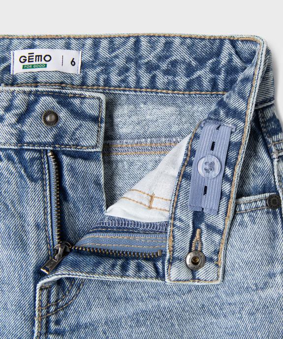 Jean regular en coton délavé garçon vue4 - GEMO 4G GARCON - GEMO