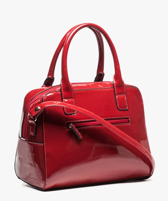 Sac à main femme vernis avec détails dorés vue2 - GEMO (ACCESS) - GEMO
