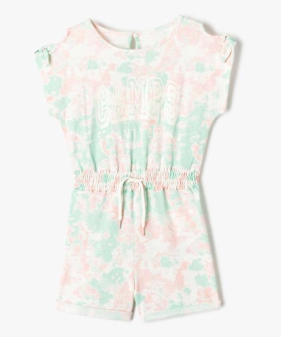 Combishort fille effet tie and dye - Camps United vue2 - CAMPS UNITED - GEMO