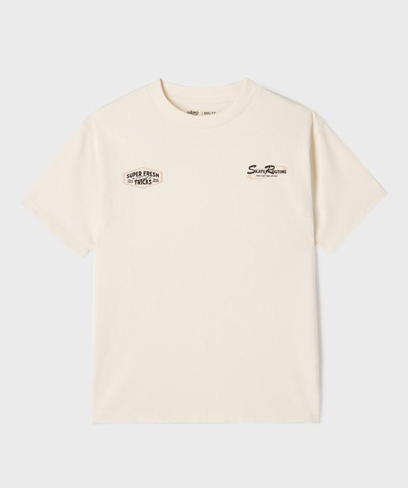 Tee-shirt en jersey de coton imprimé garçon vue1 - GEMO 4G GARCON - GEMO