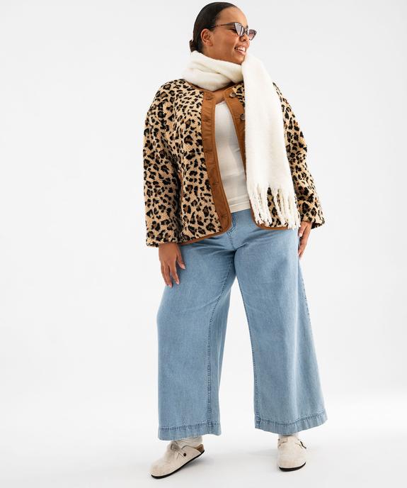 Veste imprimée en sherpa femme grande taille vue4 - GEMO (G TAILLE) - GEMO