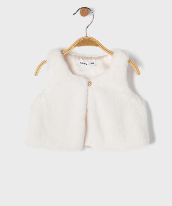 Gilet bébé fille sans manches en fourrure imitation vue5 - GEMO(BEBE DEBT) - GEMO