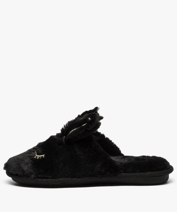 Mules d'intérieur femme avec broderie lapin vue3 - GEMO(HOMWR FEM) - GEMO