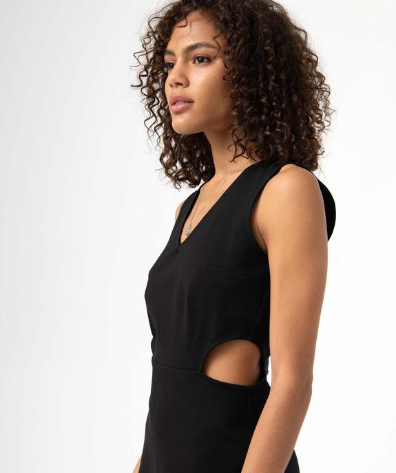 Robe femme à col V avec ouverture à la taille  vue2 - GEMO(FEMME PAP) - GEMO