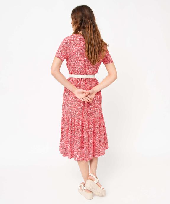 Robe femme longue à motifs fleuris vue3 - GEMO(FEMME PAP) - GEMO