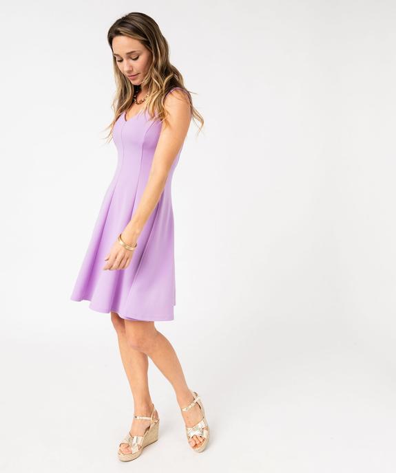 Robe avec col V et brides croisées dans le dos femme vue1 - GEMO(FEMME PAP) - GEMO