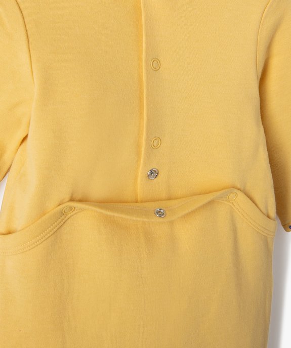 Pyjama bébé à pont-dos et inscription vue2 - GEMO(BB COUCHE) - GEMO