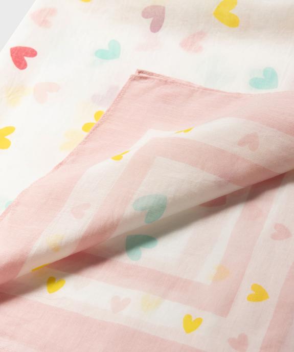 Foulard à motifs coeurs multicolores fille vue3 - GEMO (ACCESS) - GEMO