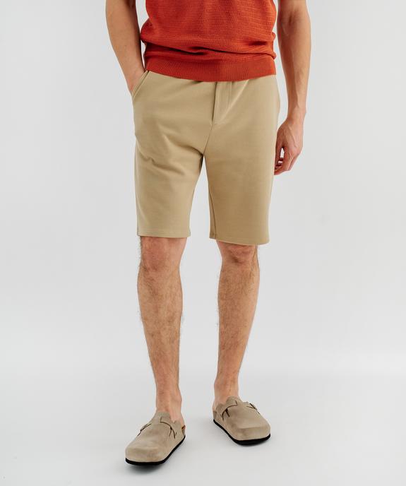 Bermuda en maille piquée coupe ample homme vue1 - GEMO 4G HOMME - GEMO