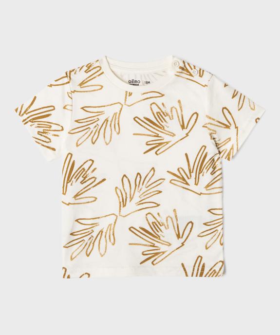 Tee-shirt manches courtes imprimés bébé garçon (lot de 2) vue3 - GEMO(BEBE DEBT) - GEMO