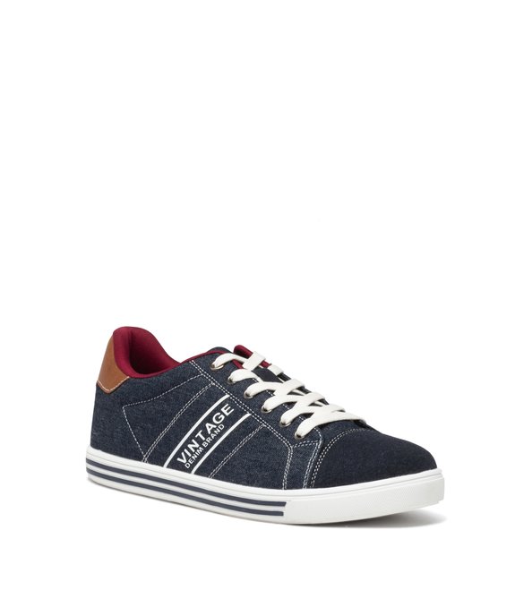 Tennis en toile jean homme vue3 - GEMO (CASUAL) - GEMO