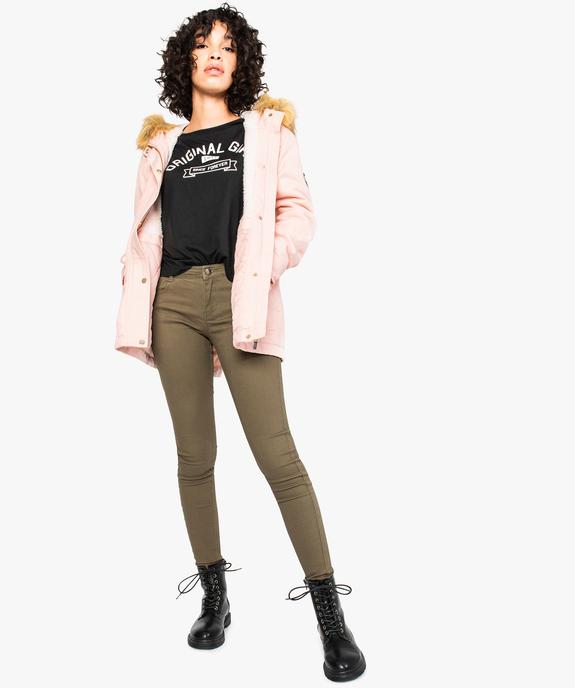 Tee-shirt femme loose imprimé  vue5 - GEMO(FEMME PAP) - GEMO