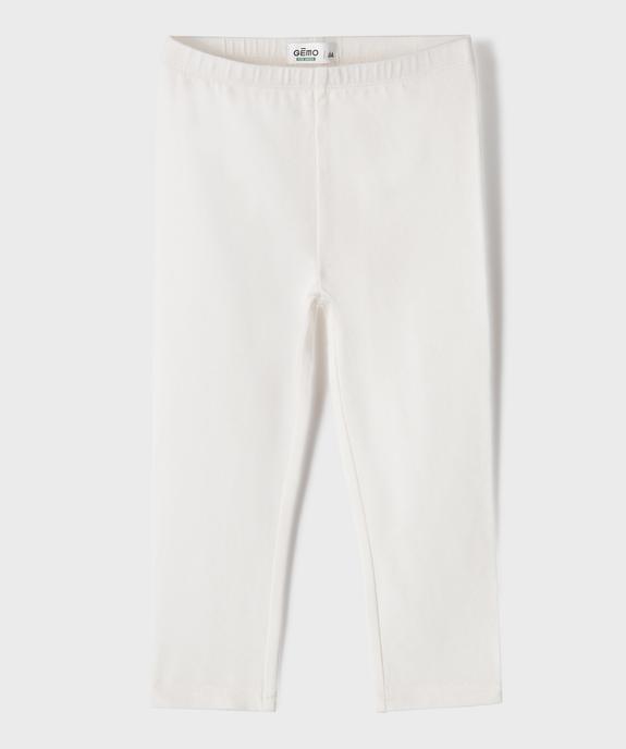 Legging court en coton stretch fille vue1 - GEMO 4G FILLE - GEMO