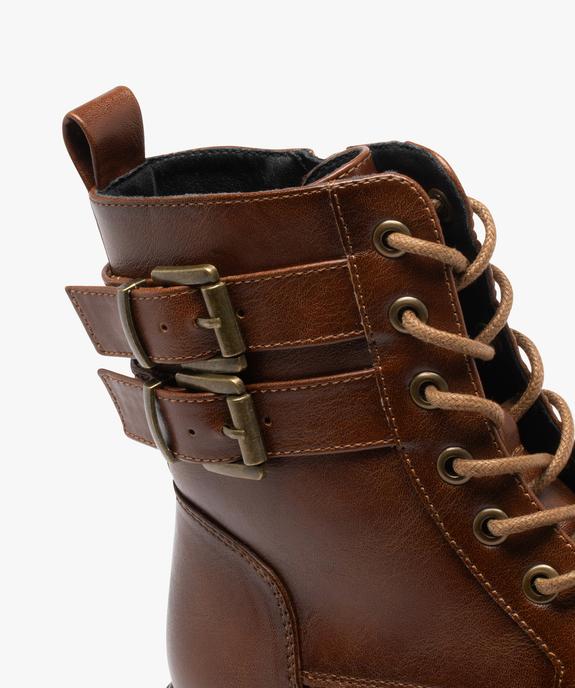 Boots femme unies avec double brides à boucle vue6 - GEMO (CASUAL) - GEMO
